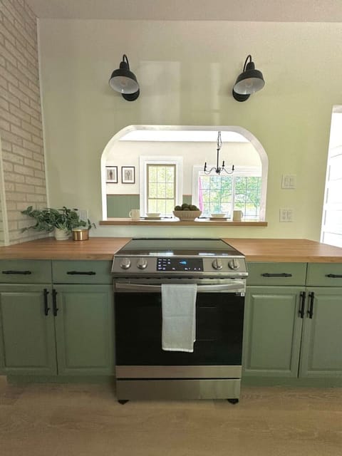 Our farmhouse kitchen is ready for your family dinners.