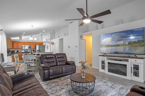 Lounge in luxury with leather seating and entertainment amenities