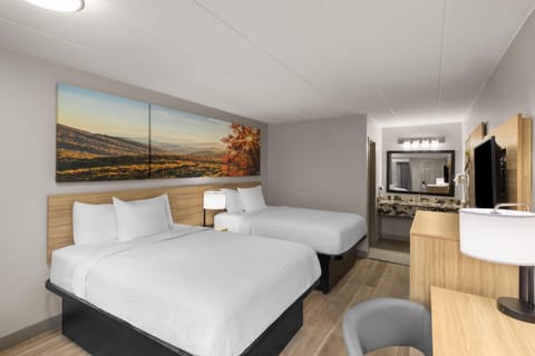 Room, 2 Double Beds, Non Smoking | Premium bedding, desk, WiFi (free), bed sheets