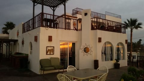 Villa at sunset