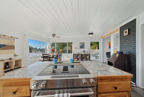 Kitchen/Dining open floor plan with ocean views