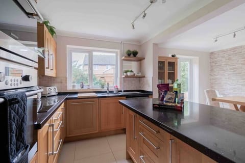 Modern, stylish kitchen overlooking the garden 