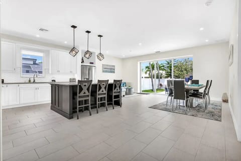 Open concept kitchen / dining room/ lounge area