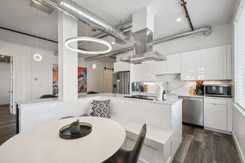 Condo, Multiple Beds, Patio, City View ((R01) 3198 Blake St. Unit 201) | Private kitchen | Fridge, microwave, oven, stovetop