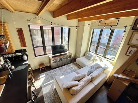 Family room open to the kitchen so the cook can be part of the action! Flatscreen TV and TONS of games for game night!