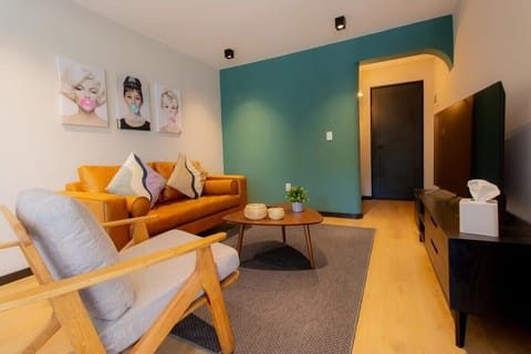 Relax in style with our equipped living area.


