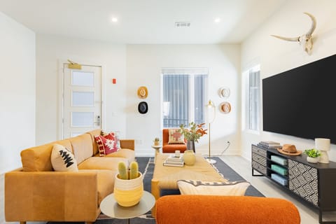 Vibrant living room.