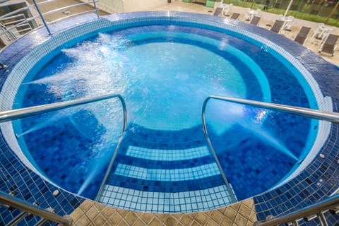 Indoor pool, open 8:00 AM to 10:00 PM, sun loungers