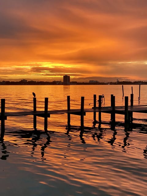 Red Skies at night Sailor's Delight. Just a short walk around the corner to pier