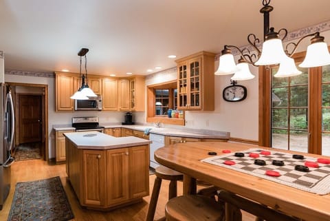 Large fully equipped kitchen