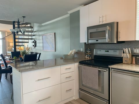 Enjoy preparing that fabulous vacation meal in a fully stocked kitchen.