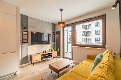 Comfortable Living Room with Sofa Bed and Smart TV | Book Now with RENTUJEMY