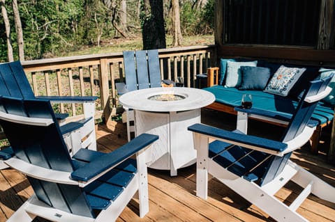 Settle into one of the Adirondack chairs on your private patio. Start up the gas firepit and create a sense of warmth and intimacy as you reflect on your day and plan what you will do tomorrow!
