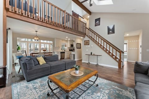 Downstairs - Sofa with full-size futon
