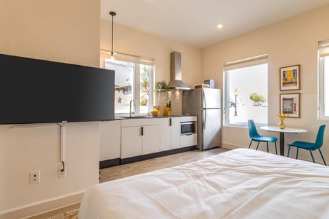 TV near the bed.