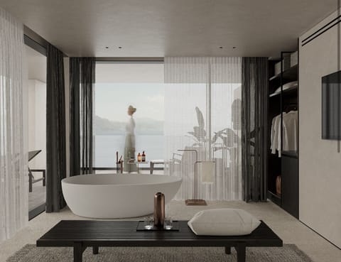 Dream Honeymoon Suite Bathtub&Pool | Egyptian cotton sheets, premium bedding, Select Comfort beds, minibar