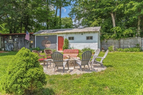 Outdoor Game Shed with Darts and Foosball Table