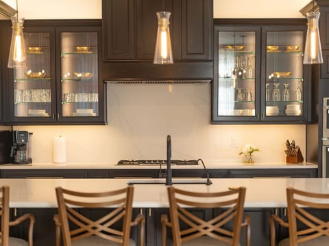 Luxury Condo | Private kitchen | Full-size fridge, microwave, stovetop, coffee/tea maker