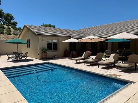 Private pool in protected patio