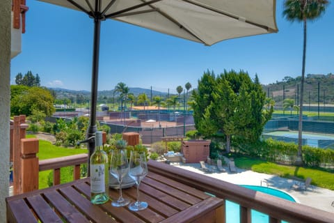 The patio offers a perfect spot to enjoy breakfast together or share a glass of wine while taking in the view.