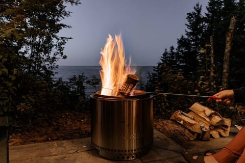 We just got a Solo Stove for the fall months! Bring your own firewood!