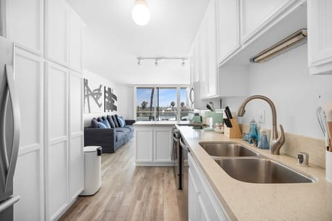 Kitchen has all essentials needed for a comfortable stay. Keurig shown has been replaced with a drip coffee machine.