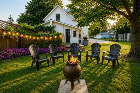 Your private Wellington Cottage backyard retreat - gather around the chiminea after a day exploring.