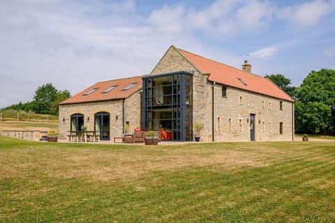 Aerial view of Dragonfly, a large luxury holiday home in North Yorkshire.
