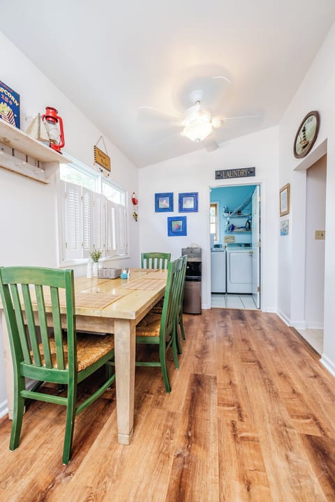 dining table for 4 or pull away from the wall to seat 6