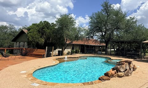 Pool plus hot tub and covered grilling area !