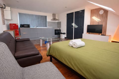 Individually decorated, individually furnished, desk, laptop workspace