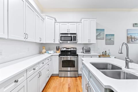 Cozy view from behind the island