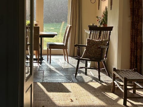 Winter light - a view from the snug towards the dining area and garden beyond