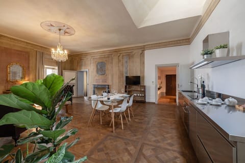 Dining room and kitchen