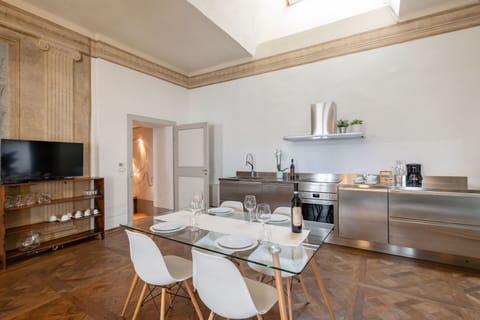 Dining room and kitchen