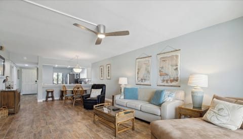 Dining room table adjacent to living room