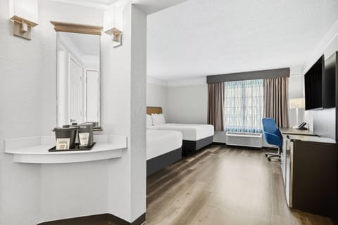 Room, 2 Queen Beds, Non Smoking | Pillowtop beds, desk, iron/ironing board, free WiFi