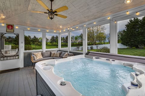Relax and unwind after a great day of adventure in our 6-person hot tub.