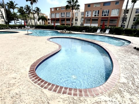 This is the pool area that's just a few steps away from the condo.