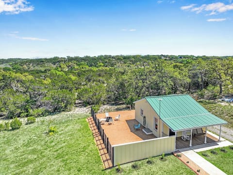 The home is tucked into beautiful Central Texas landscape