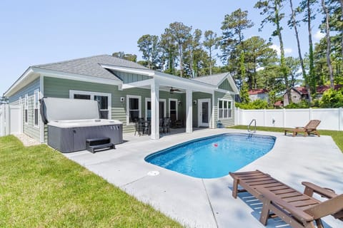 Rear Exterior and Private Pool