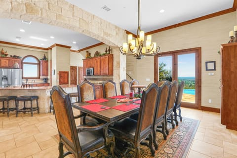 Direct access to the outdoor space through the french doors