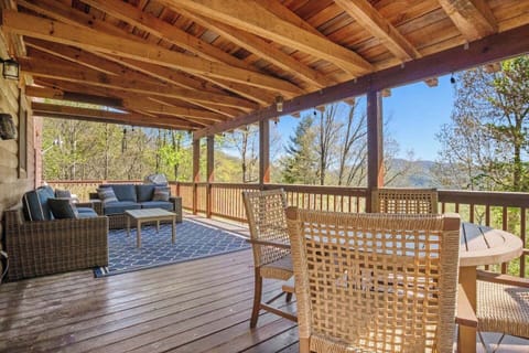 View from covered porch