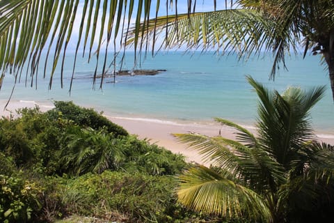 On the beach, white sand