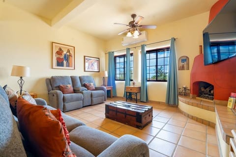 Relax in the comfortable living room of Casa Richy at El Dorado Ranch San Felipe Baja California — perfect for group downtime.