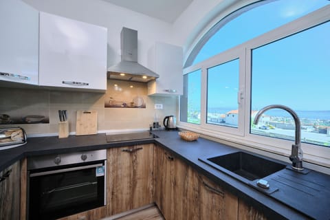 Villa, Private Pool, Sea View | Private kitchen | Fridge, microwave, dishwasher, coffee/tea maker