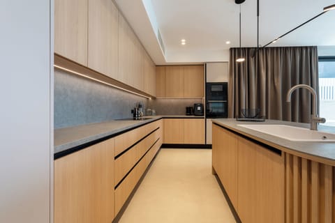 Deluxe Villa | Private kitchen | Full-size fridge, espresso maker, electric kettle