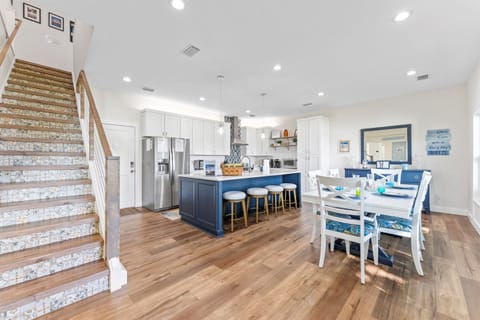 Kitchen/dining area and stairs to 2nd floor
