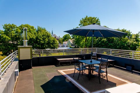 You'll adore spending time on our homes private rooftop terrace. Whether a sunny summer day or a starlit night, you'll be glad you booked this centrally located but secluded home that features stunning views of Burlington's historic Old North End neighborhood and thoughtful touches throughout