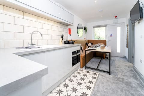 Spacious kitchen and dining space